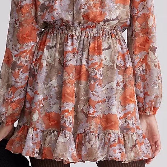 Anthropologie Current Air Ruffled Floral Mini Dress - Picture 5 of 16